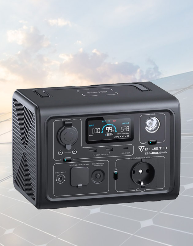 BLUETTI EB3A hordozható áramforrás | 600W 268Wh