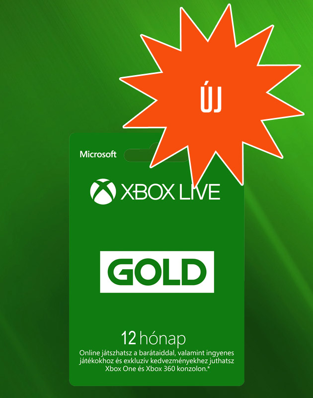 12 hónapos Xbox LIVE Gold tagság