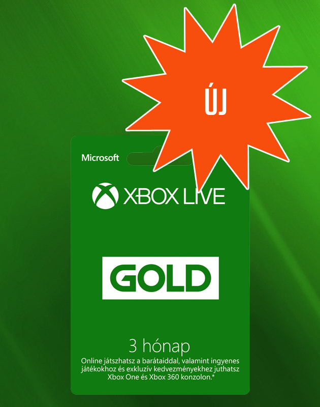 3 hónapos Xbox LIVE Gold tagság